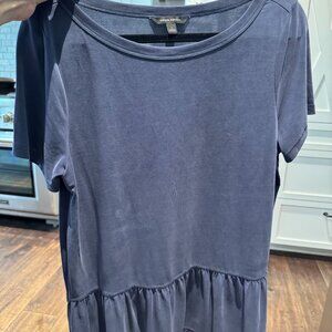 Banana Republic soft modal Navy peplum tee, size Large
